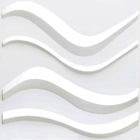 PVC 물자 3D 플라스틱 벽 도와, 백색 내부 3D 파 벽면